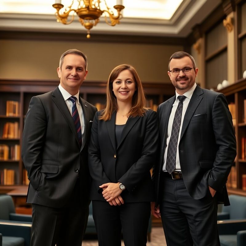 Skupinová fotografia troch finančných odborníkov Baláž & Tóth v bratislavskej kancelárii